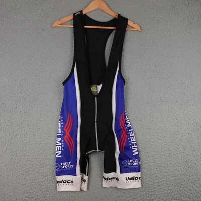 Culotte con tirantes Veloce Speedwar para hombre mediano negro azul ciclismo acolchado montar Foto 1 de 4