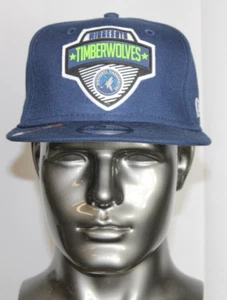 New Era Minnesota Timberwolves blaues Skript Logo Druckknopflasche Mütze Kappe - Bild 1 von 6