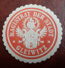 Magistrat der Stadt Gleiwitz Siegelmarke Vignette (27347-6)