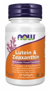 NOW Foods Lutein & Zeaxanthin 25mg/5mg, 60 Softgels, for Eye & Congnitive Health - Picture 1 of 3