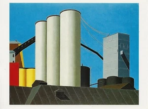 Postcard Ralston Crawford "Buffalo Grain Elevators" 1937 Natl Mus Amer Art NrMNT - Picture 1 of 1