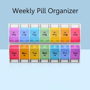 Weekly Pill Organizer Pill Case Pill Box Holder Container Weekly Medicine Plan - Picture 1 of 8