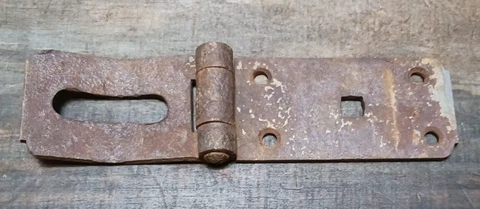 Vintage Rustic 7 1/4"L x 1 7/8"w  Door Hasp Latch Lock Chest Gate Padlock Hinged Cover
