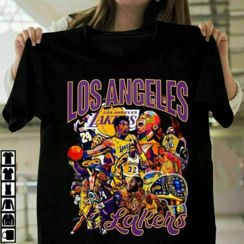 Los Angeles Lakers Vintage 90s Style Champions Basketball Unisex FanT-Shirt Cover