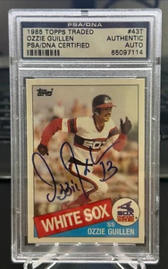 Ozzie Guillen Signed 1985 Topps Traded Rookie Card PSA/DNA Autograph White Sox - Picture 1 of 4