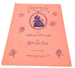 Vintage Sheet Music Humoreske Antonim Dvorak National Institute of Music Violin - Picture 1 of 4