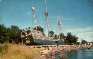 Arbella Schiff im Pionierdorf, Salem, Massachusetts Postkarte - Bild 1 von 2