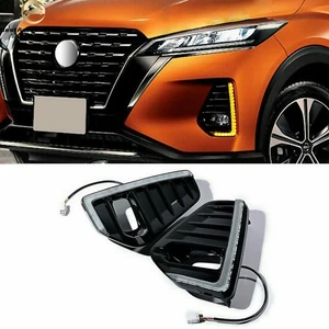 LED DRL Daytime Running Lights Front Fog Lamps Signal For NISSAN KICKS 2021-24 - Picture 1 of 11