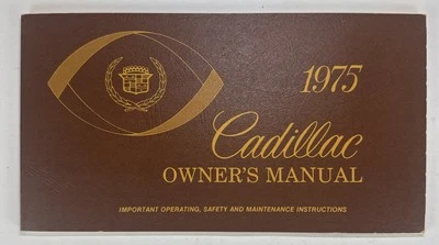 Cadillac 1975 manual del propietario original excelente Calais DeVille Fleetwood 75 OEM Foto 1 de 4