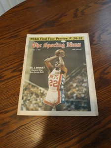 APRIL 1,1978-THE SPORTING NEWS-BERNARD KING OF THE NEW JERSEY NETS(MINT)* - Picture 1 of 1