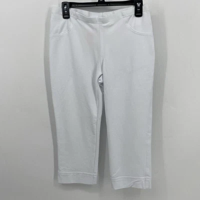Sun Moda Size Small Women’s Capri White Stretchy Pants NWT Slim Leg - Image 1 of 4