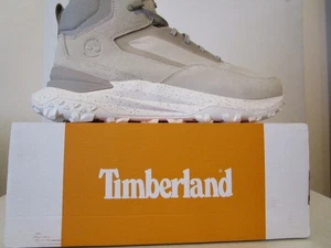 Timberland Mens Motion Access Mid Waterproof Hiking Boots White Suede Size 13 - Imagen 1 de 6