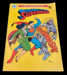 Superman Golden Books großes Malbuch 1989 unbenutzt - Bild 1 von 5