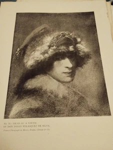 Sk228 Ephemera 1900s Picture head Of A Youth - De Silva - Picture 1 of 1