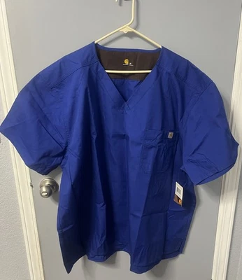 Blusa Médica CARHARTT para Hombres 3X Bolsillo. Azul marino. "31"" a través del pecho. Nuevo con etiquetas. Foto 1 de 4