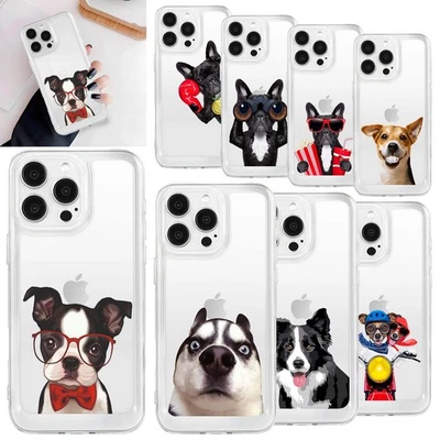 Funda delgada transparente diseño Cool Dogs para teléfono iPhone 17 15 14 13 Air 16 Plus Foto 1 de 4