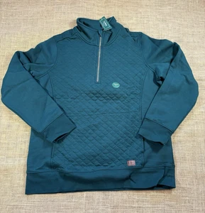 LL Bean Mujer Acolchada 1/4 Cremallera Pullover Sudadera Verde Bosque Talla Grande - Imagen 1 de 10
