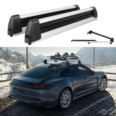 Portaequipajes de techo para Porsche Panamera esquí snowboard barra transversal riel deslizante + bloqueo Foto 1 de 4