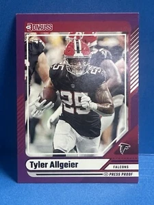 2024 Donruss Tyler Allgeier PURPLE PRESS PROOF SP #79 Panini Atlanta Falcons - Picture 1 of 6