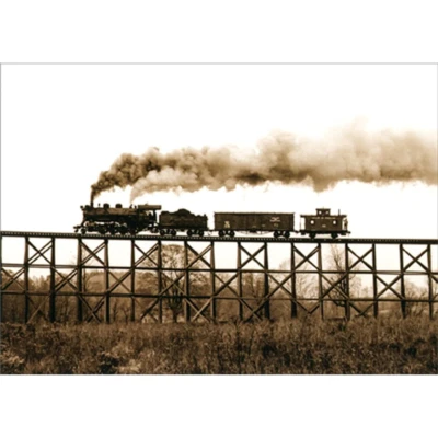 Get Well Greeting Card - Train on Trestle - Image 1 of 2