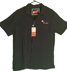 NWT Denim&Flower Ricky Singh Men Shirt Medium Blue Santa Feliz Navidad Christmas - Picture 1 of 6
