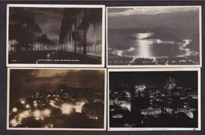 Brasil Brazil lot collection RIO night view real photos x19 c1920/40s period? - Picture 1 of 6