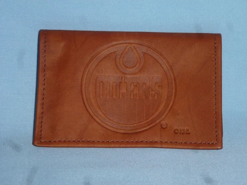 EDMONTON OILERS  Leather Business Card Case  NIB  br2 Cover