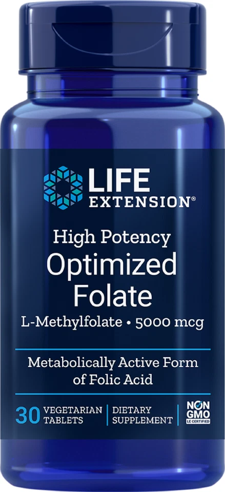 Life Extension Folato Optimizado Alta Potencia 8500mcg 30 Tabs Foto 1 de 1