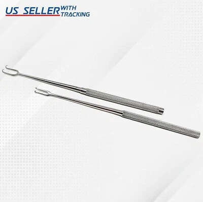 2 Pcs Joseph Skin Double Hook 2mm, 5mm Sharp Prongs 6.25" Retractor Instruments - Image 1 of 2