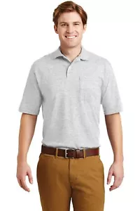 Pack Of 3 JERZEES 436MP Mens Short Sleeve SpotShield Jersey Knit Pocket Shirt - Picture 1 of 10
