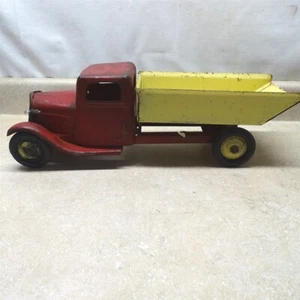 Vintage Steelcraft Dump Truck, Early Pressed Steel, 20" With Headlights - Picture 1 of 16