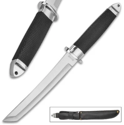 12 1/2" Tactical Military Rescue Tanto stainless fixed SS blade survival knife - Image 1 of 3
