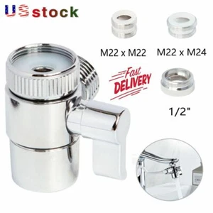 Faucet Diverter Valve Adapter Kitchen Sink To Garden M22 x M24 Hose Adapter - Picture 1 of 19