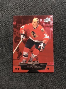 2012-13 UPPER DECK BLACK DIAMOND BOBBY HULL LEGENDS TRIPLE RUBY RED #ed 94/100