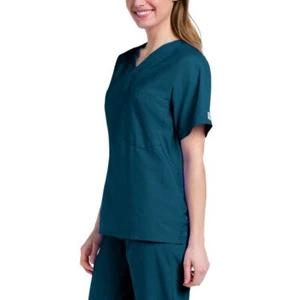 Blusa Médica ScrubZone by Landau Unisex Cuello en V, Estilo 71221, Caribe, 4XL - Imagen 1 de 5