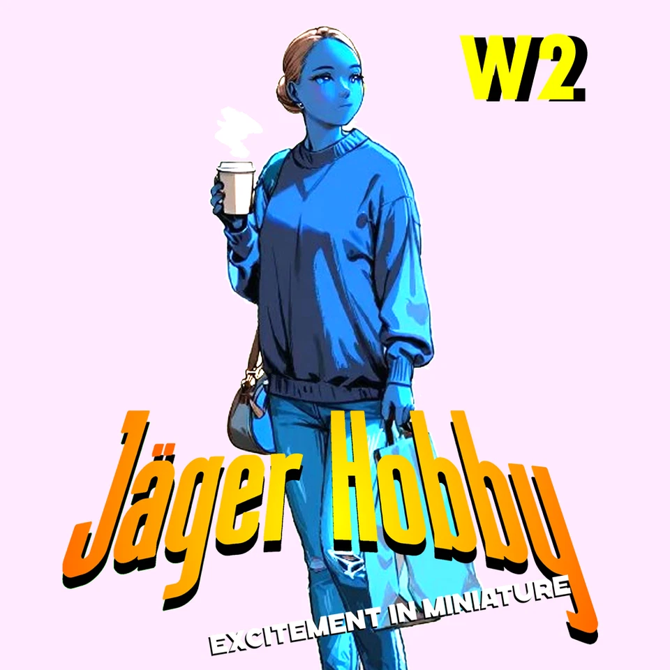 W2 Tamiya Model Figure – Casual Woman with Shopping Bag and Smartphone - Image 1 of 4