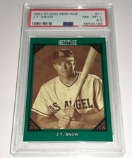 1993 Studio Heritage #11 JT Snow Card Graded PSA 8.5 Nm-Mt Pop 1 None Higher