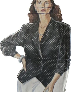 1980s Asymmetric Batwing Crop Peak Tailored Jacket Sewing Pattern New Look 6073 - Picture 1 of 3
