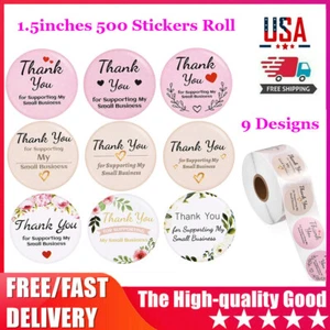 1.5" Inch Thank You Stickers Thank You for Supporting My Small Business 9 Styles - Picture 1 of 11