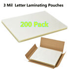 200 Pack 3 Mil Letter Size Clear Thermal Hot Laminating Sheets Pouches 9
