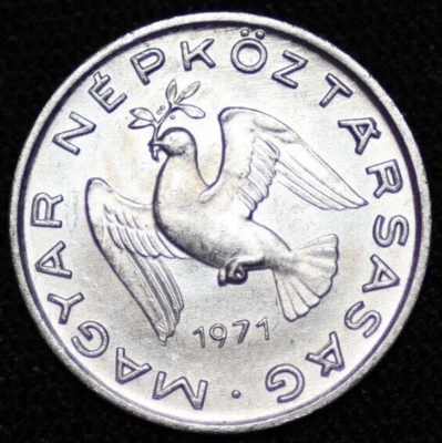 HUNGARY ~ 1971 ~ 10 Filler ~ UNC World Coin ☘️ W-#998 ☘️ - Image 1 of 2