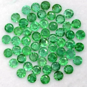 Wholesale Lot 1.5mm to 2mm Round Facet Zambian Emerald Loose Calibrated Gemstone - Picture 1 of 3