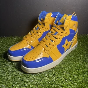 Reason Clothing Brand Shooting Star High Top Sneakers Mens Size 10 Blue/Gold NWB - Picture 1 of 15