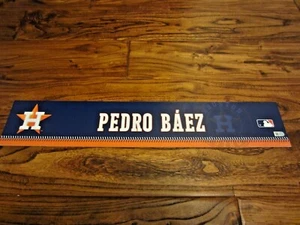 Placa de identificación usada vestuario de armario usado Pedro Báez MLB auténtica 10/2 y 10/3/21 - Imagen 1 de 4