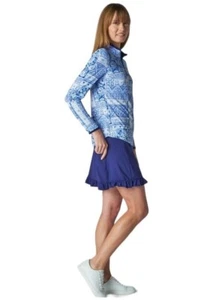 NWT G LIFESTYLE UPF 1/4 Zip Long sleeve Pullover Geo Printed S M L XL Blue B1 - Picture 1 of 8