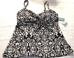 Pursuit Swim Tankini Top Blackish~Brown Spandex MSRP $124.00(6) NWTS - Picture 1 of 8