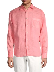 Peter Millar Seaside Coastal Linen Garment Dyed L/S Sport Shirt XL NWT $148 - Picture 1 of 12