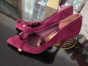 Ted Baker Damen Burgunderrot Wildleder Heels Größe 6 UK 39 Euro - Bild 1 von 6
