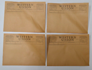 4 Western Union Telegram Message Blank Forms Ephemera Vintage 1930’s 1940’s