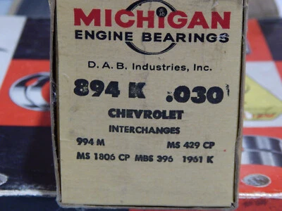 JUEGO PRINCIPAL 894K+030 SOBRE CHEVROLET/GMC/STUDEBAKER 265.283.302.327CI V8'S 1957-1967 Foto 1 de 4